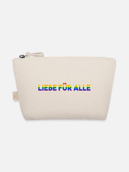 Liebe für Alle Transgender LGBTQ Pride Month - Bio-Täschchen - Natur - Vorne