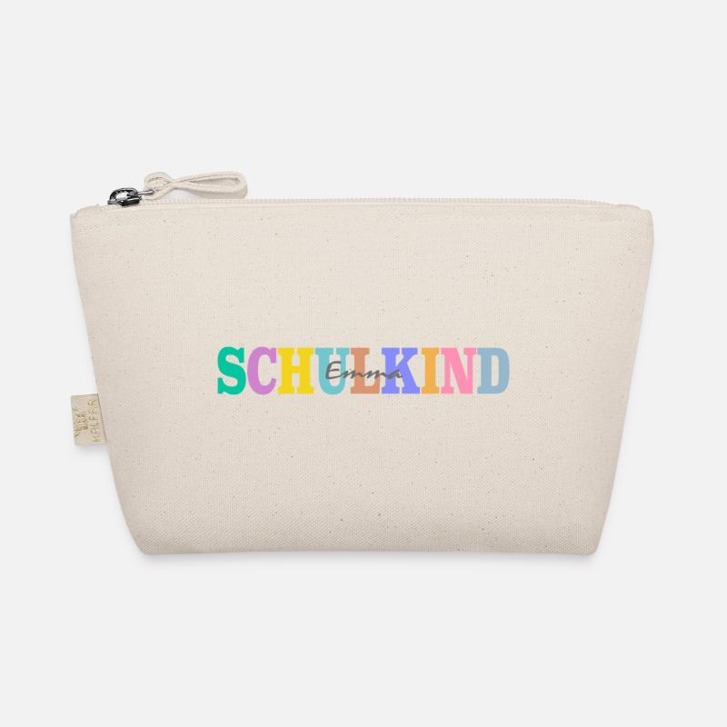 Schulkind mit Emma - Bio-Täschchen - Natur