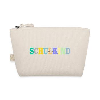 Schulkind mit Leon - Bio-Täschchen - Natur - Vorne