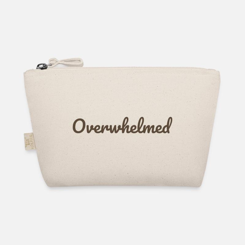 Überwältigt Script-Text in Braun Bio-Täschchen