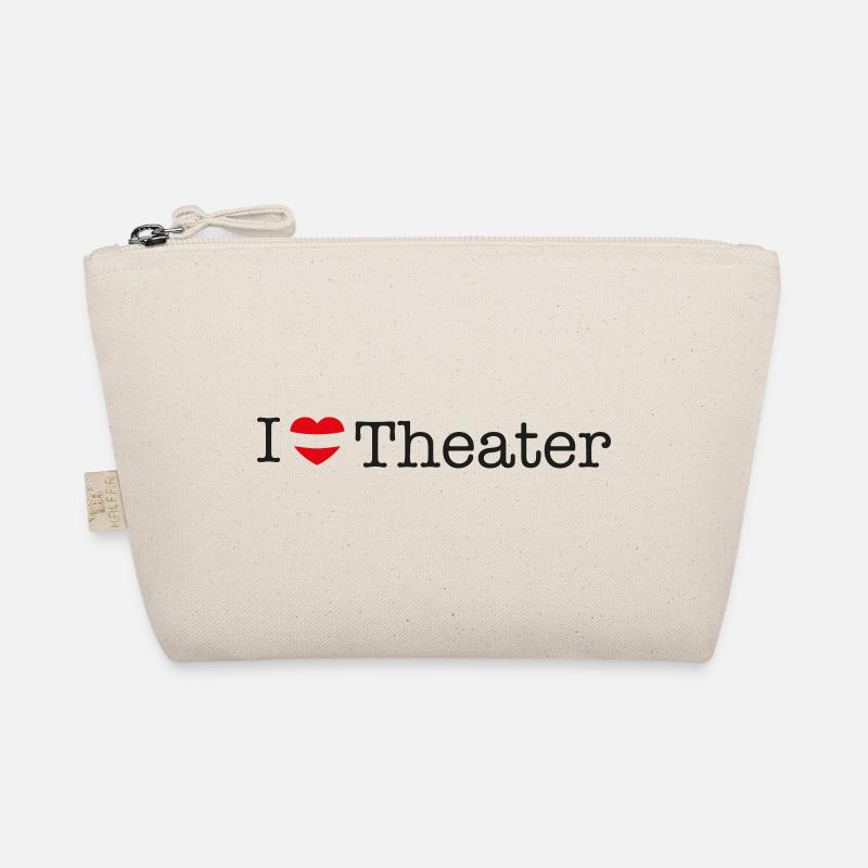 I love Theater - Bio-Täschchen - Natur