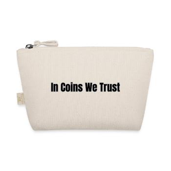 In Coins we Trust Black - Organic Pouch - nature - Front