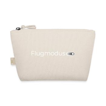 Flugmodus an. – Minimalistisches Design in Weiß - Bio-Täschchen - Natur - Vorne