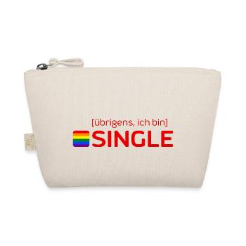 [übrigens, ich bin] SINGLE - Bio-Täschchen - Natur - Vorne