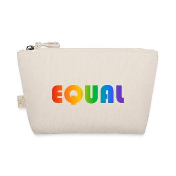 EQUAL RAINBOW TEXT - Organic Pouch - nature - Front