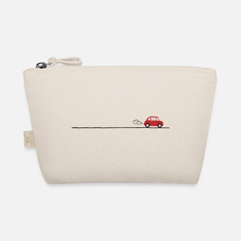 Rotes Auto auf der Straße Bio-Täschchen