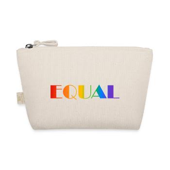 EQUAL RAINBOW TEXT - Organic Pouch - nature - Front