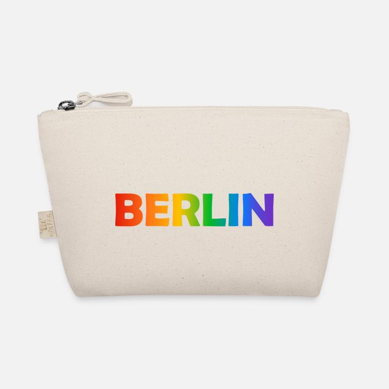 Berliner Regenbogen Text Bio-Täschchen