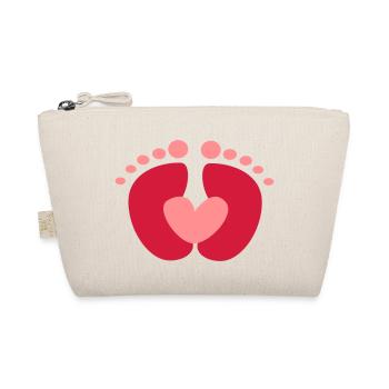 Babyfüße mit Herz - Bio-Täschchen - Natur - Vorne