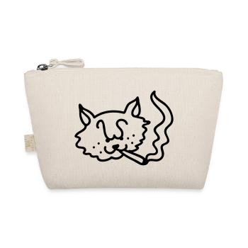 Smoking Cat - Line - Organic Pouch - nature - Front