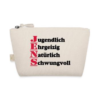 Jens , Vorname,Namensschild,Name,Fun Shirt (25) - Bio-Täschchen - Natur - Vorne