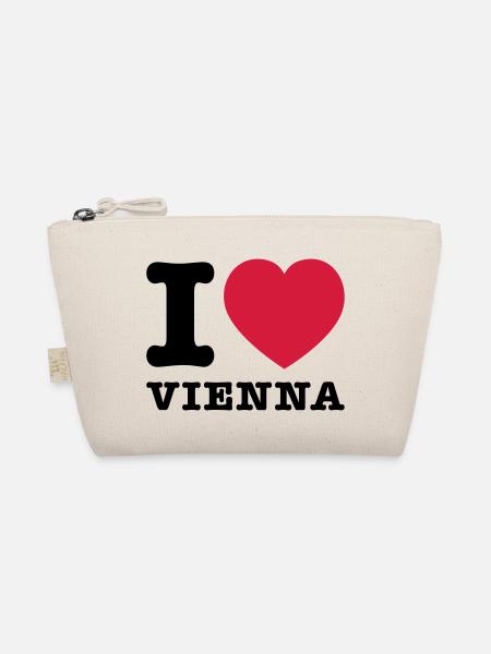 I Love Vienna 2 - Organic Pouch - nature - Front