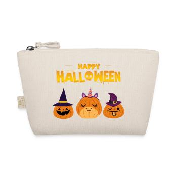 Happy halloween costume funny pumpkin gift - Organic Pouch - nature - Front