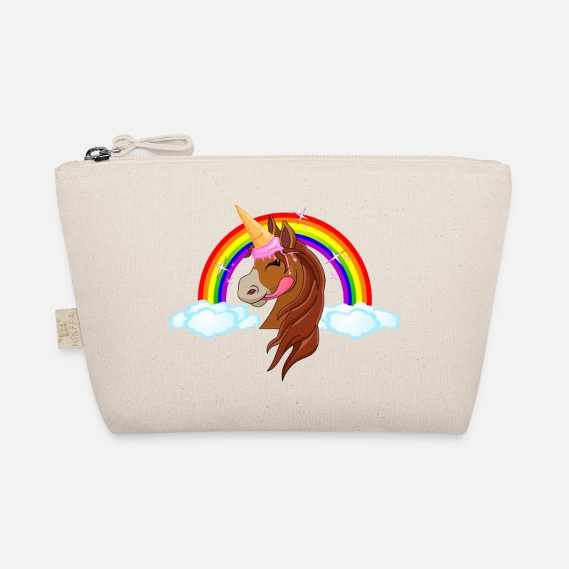 Pony mit Eis - Eishorn Einhorn Regenbogen Märchen Bio-Täschchen