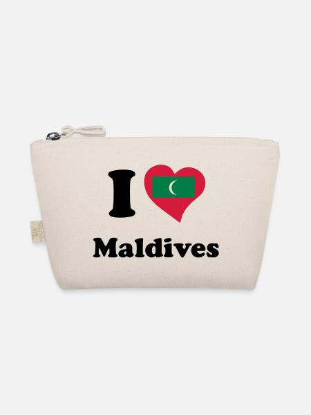 I love Maldives - Organic Pouch - nature - Front