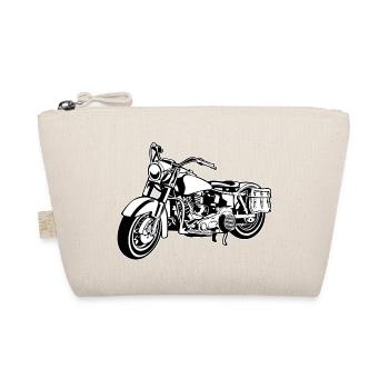 Chopper motorcycle 10_black white - Organic Pouch - nature - Front