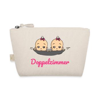 Doppelzimmer Baby Zwillinge Schwangerschaft - Bio-Täschchen - Natur - Vorne