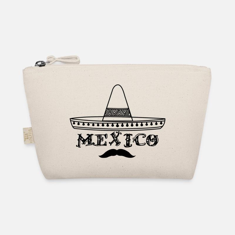 Mexico Hat and mustache Organic Pouch