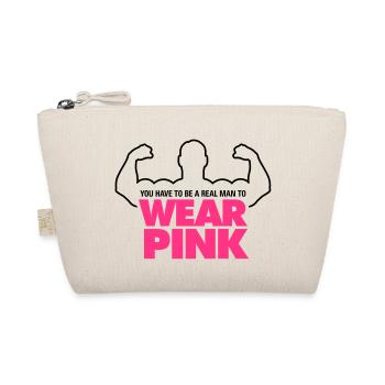 Echte Männer tragen Pink! - Bio-Täschchen - Natur - Vorne