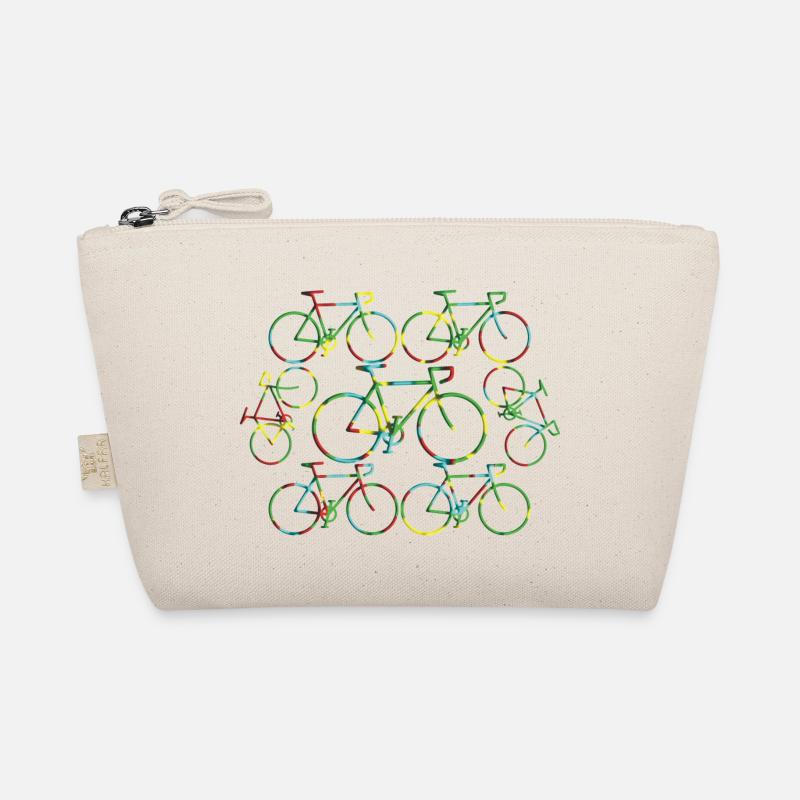 7 colorful bicycles Organic Pouch