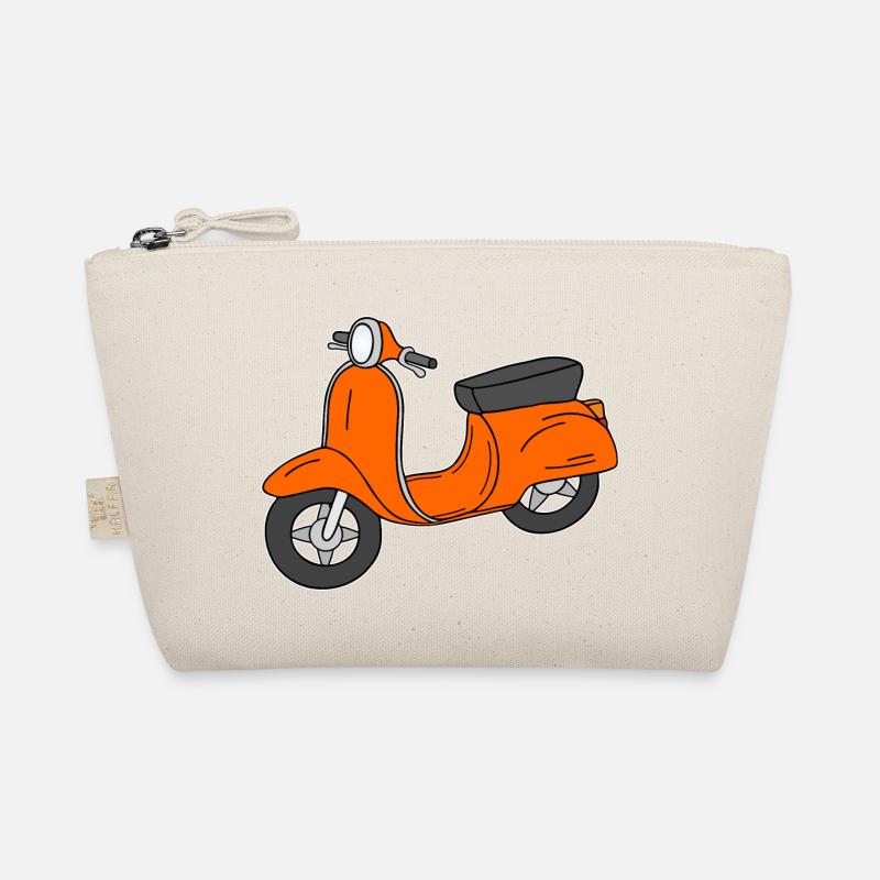Roller Motorroller ohne Spiegel Retro Orange Bio-Täschchen