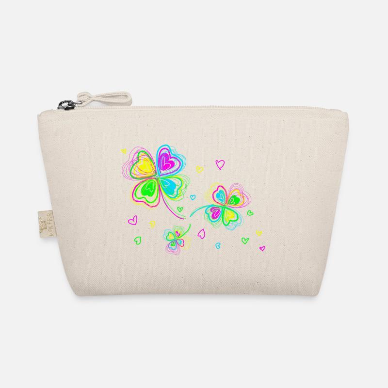 Trèfles multicolore et coeurs - Trousse biologique - nature