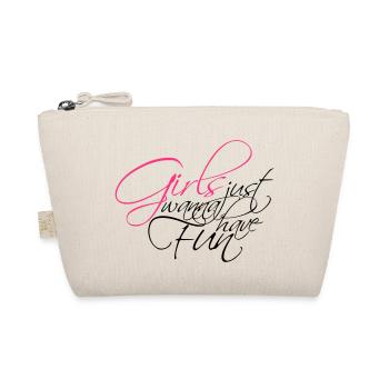 serifen cool design logo girls just wanna have fun - Bio-Täschchen - Natur - Vorne
