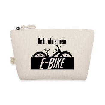 E-Bike Spruch Fahrrad Radfahrer Rad Geschenk - Bio-Täschchen - Natur - Vorne