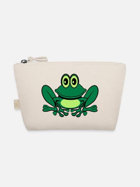 Sweet funny frog - Organic Pouch - nature - Front