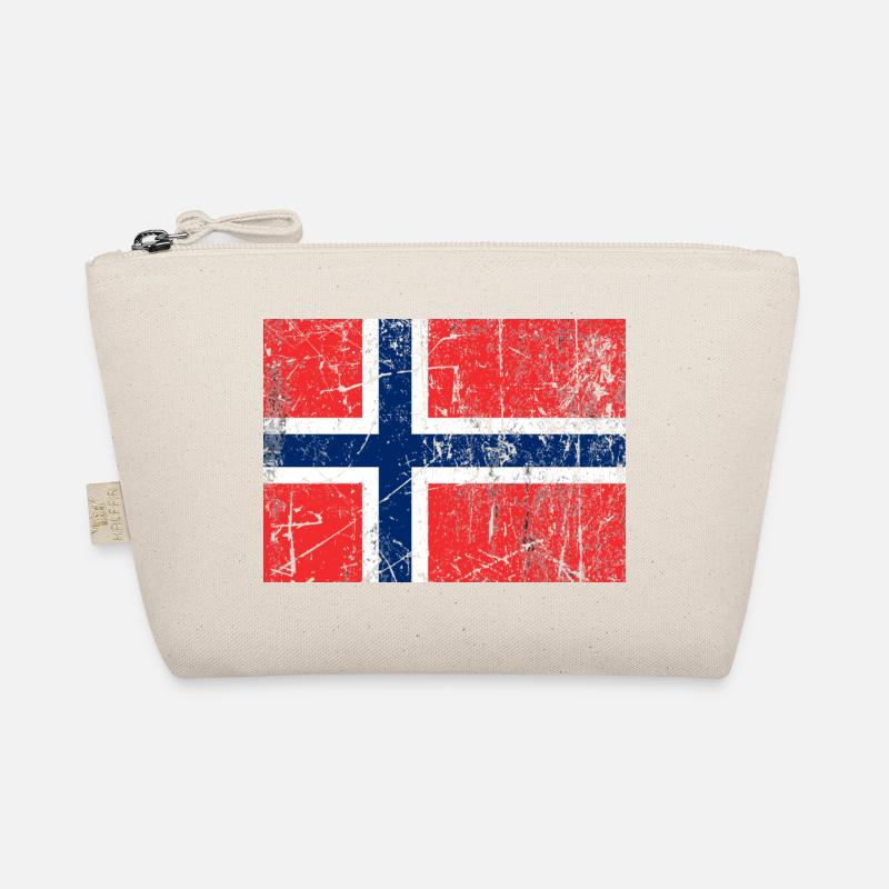 Fahne Norwegen Norwegen Flagge Flagge drapeau bandera - Bio-Täschchen - Natur