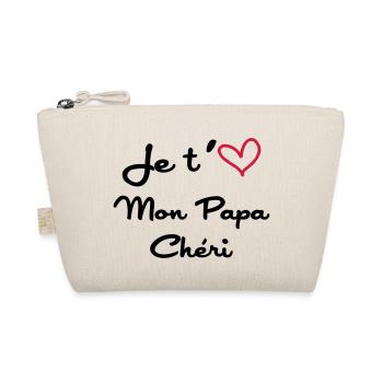 J'aime mon Papa / Fête des Pères / Naissance Bébé - Bio-Täschchen - Natur - Vorne
