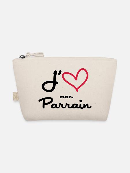 J'aime mon Parrain / Naissance / Bébé / Baptême - Trousse biologique - nature