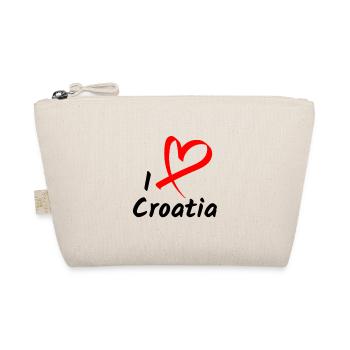 J'aime la Croatie J'aime le coeur de la Croatie - Trousse biologique - nature - Devant