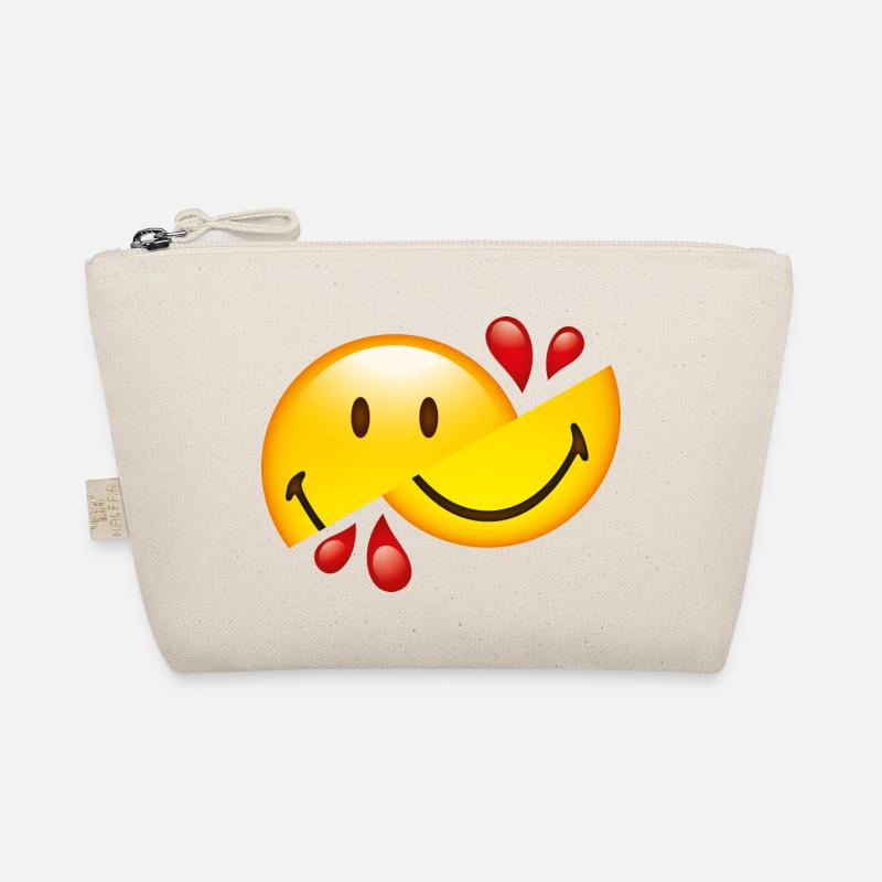 Smiley Glossy Cut in Half Bio-Täschchen