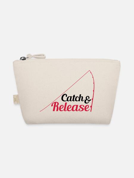 zurueck werfen freilassen catch and release angler - Bio-Täschchen - Natur - Vorne
