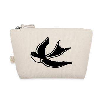 Swallow – Elegant bird in flight as a silhouette - Organic Pouch - nature - Front