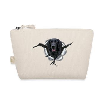 Flat Coated Retriever im Metall-Loch - Bio-Täschchen - Natur - Vorne