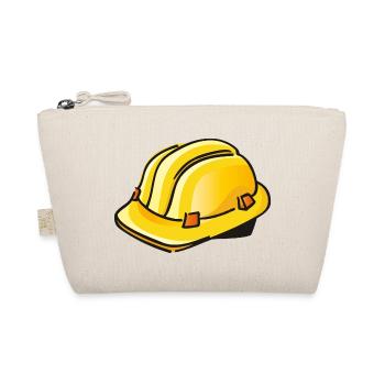 gelber Bauhelm | hard hat - Bio-Täschchen - Natur - Vorne
