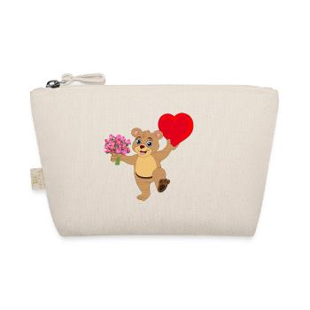 Valentin avec coeur et bouquet - Trousse biologique - nature - Devant