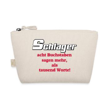 Schlager Party , Schlager Musik , Schlager Worte - Bio-Täschchen - Natur - Vorne