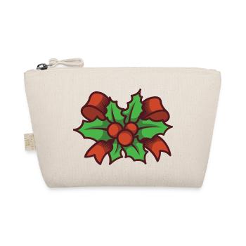 Holly Bow - Organic Pouch - nature - Front