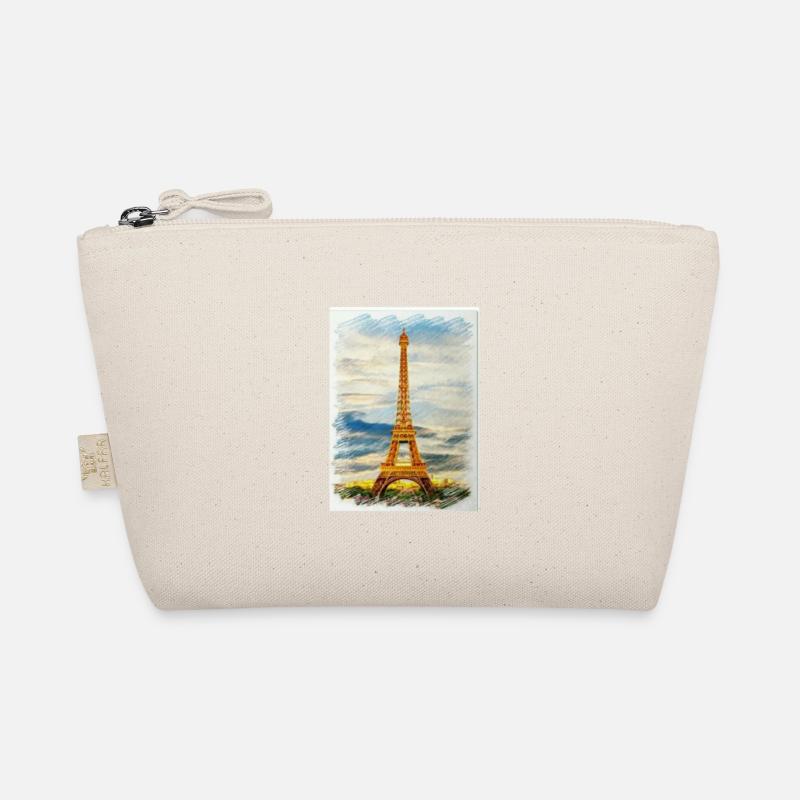 Watercolour Eiffel Tower Skyline Art Organic Pouch