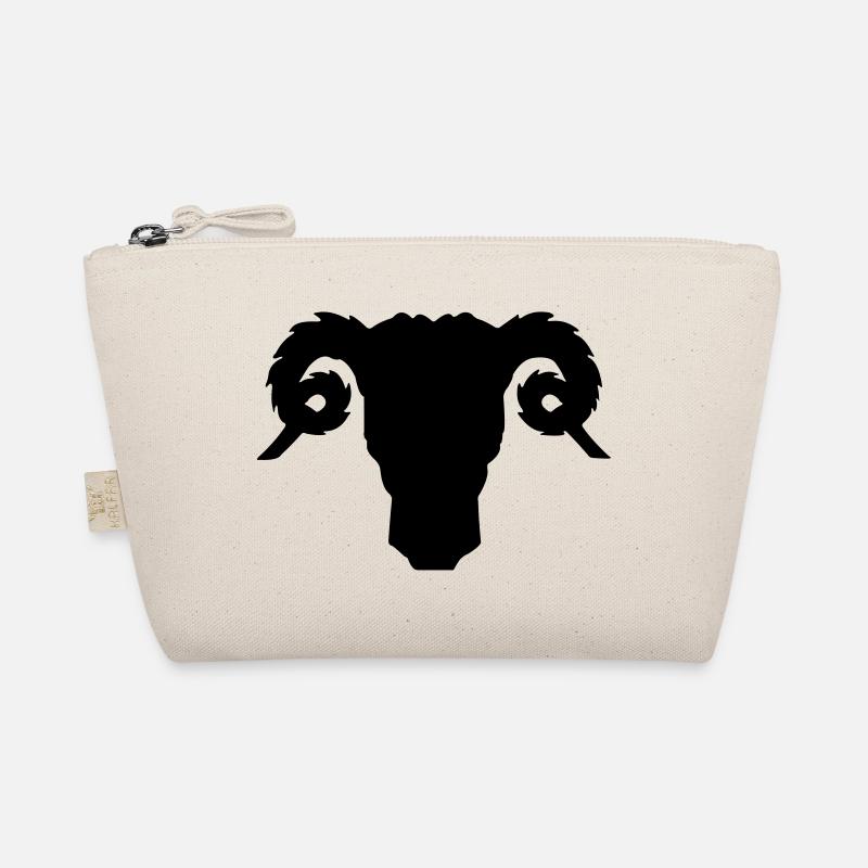 Buck or ram head shadow image Organic Pouch