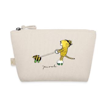 Janosch Tiger And Tiger Duck On Roller Skates - Organic Pouch - nature - Front