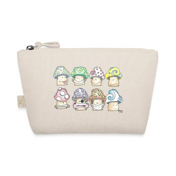 Mischievous Pastel Mushrooms - Organic Pouch - nature - Front