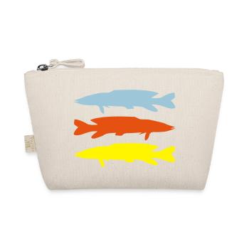 fisch hecht silhouette bunt - Bio-Täschchen - Natur - Vorne