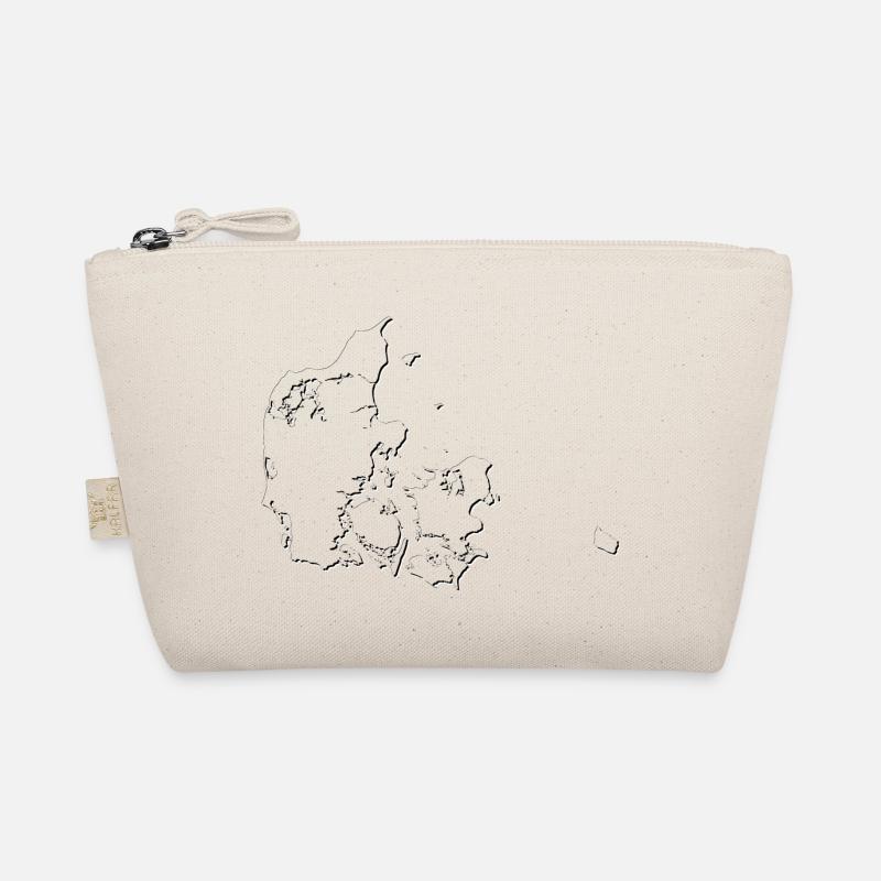 Denmark map as an outline Organic Pouch