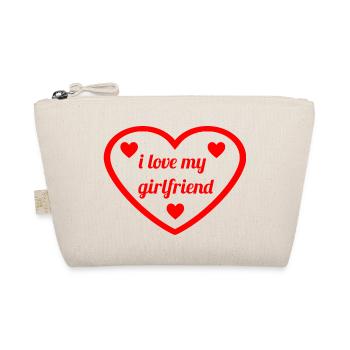 i love my girlfriend Valentine's Day - Organic Pouch - nature - Front
