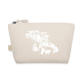 Cow Cows Silhouettes Cow Head White - Organic Pouch - nature - Front