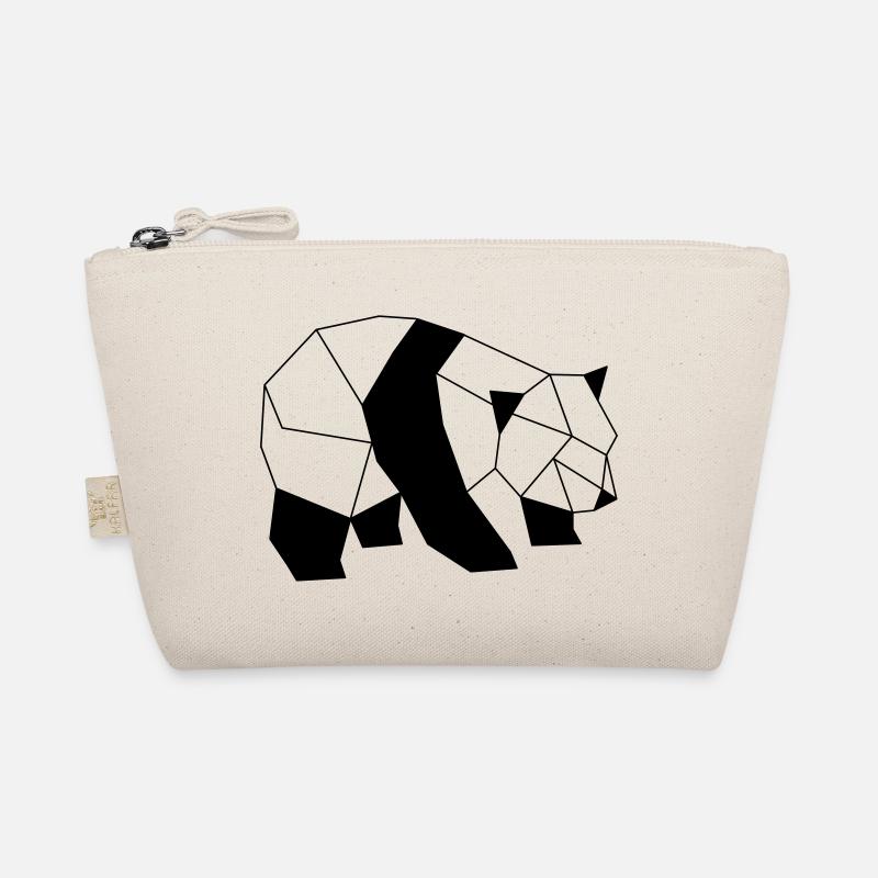 Panda geometrisch - Bio-Täschchen - Natur